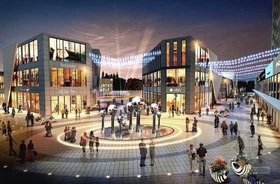 城市商業廣場效果圖5