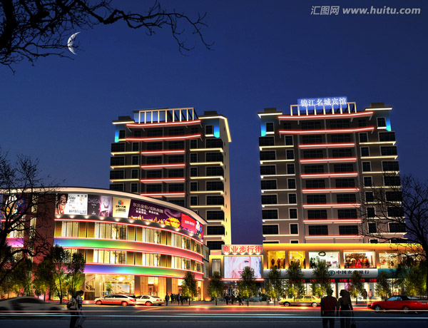 城市商業(yè)廣場(chǎng)效果圖2